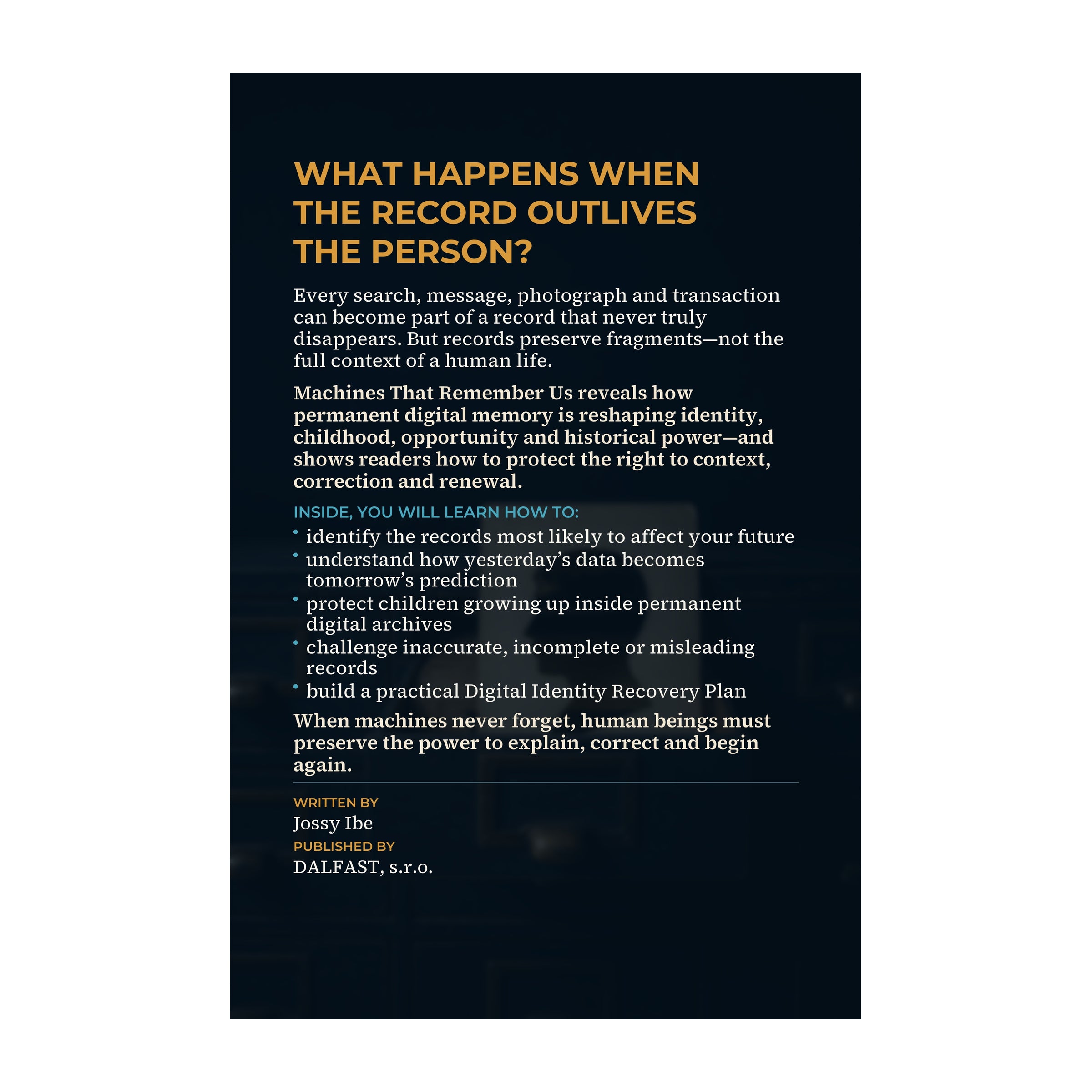 Machines That Remember Us: Identity in the Age of Infinite Recall - Digital Book Bundle