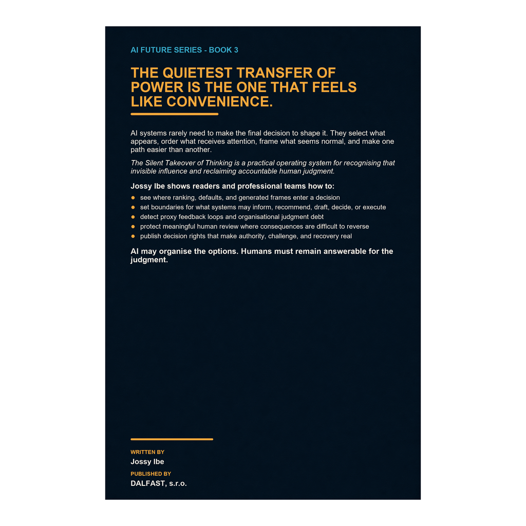 AI Future Series · Book 3 — The Silent Takeover of Thinking — Digital Edition