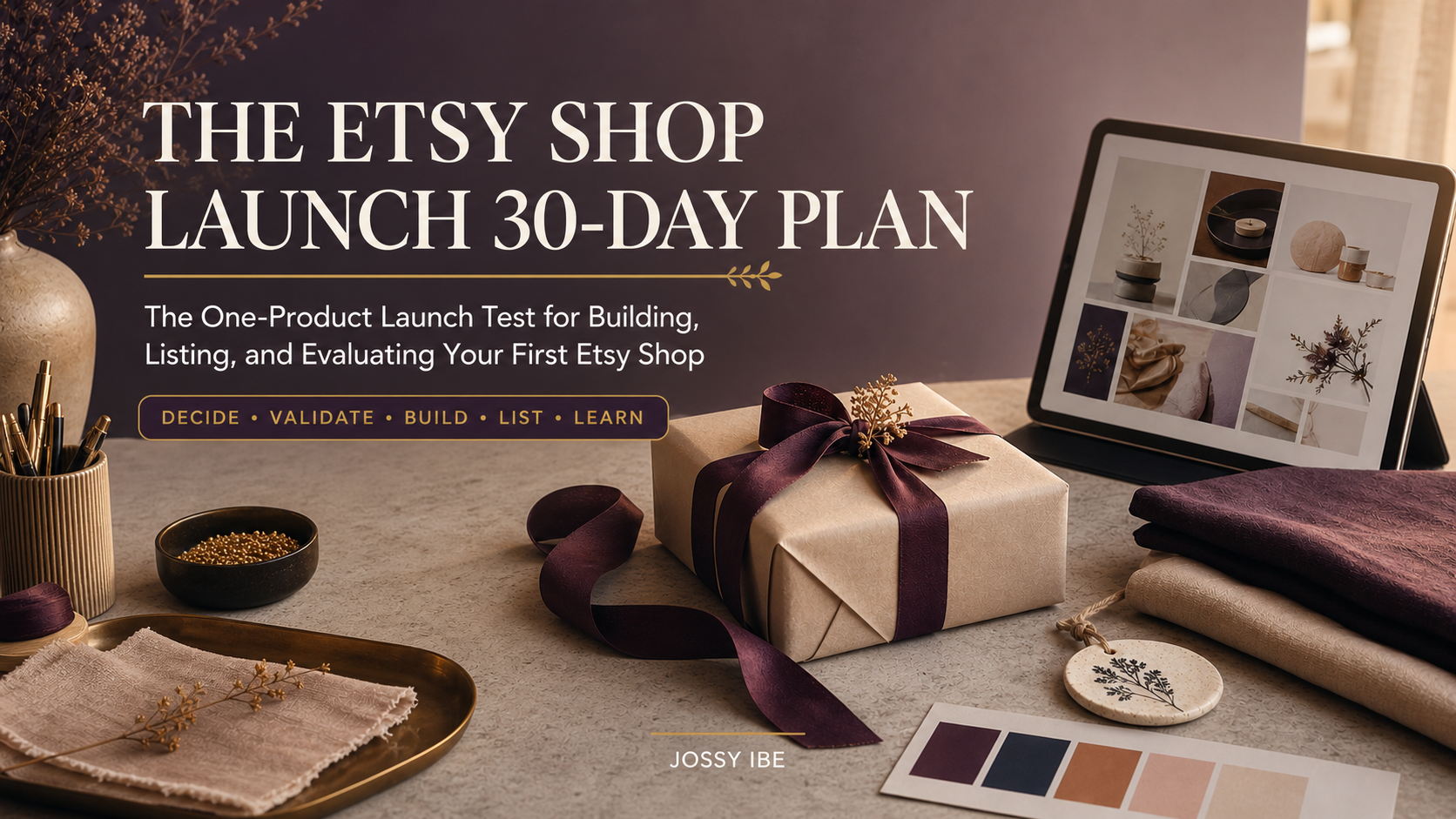 The Etsy Shop Launch 30-Day Plan promotional landscape image