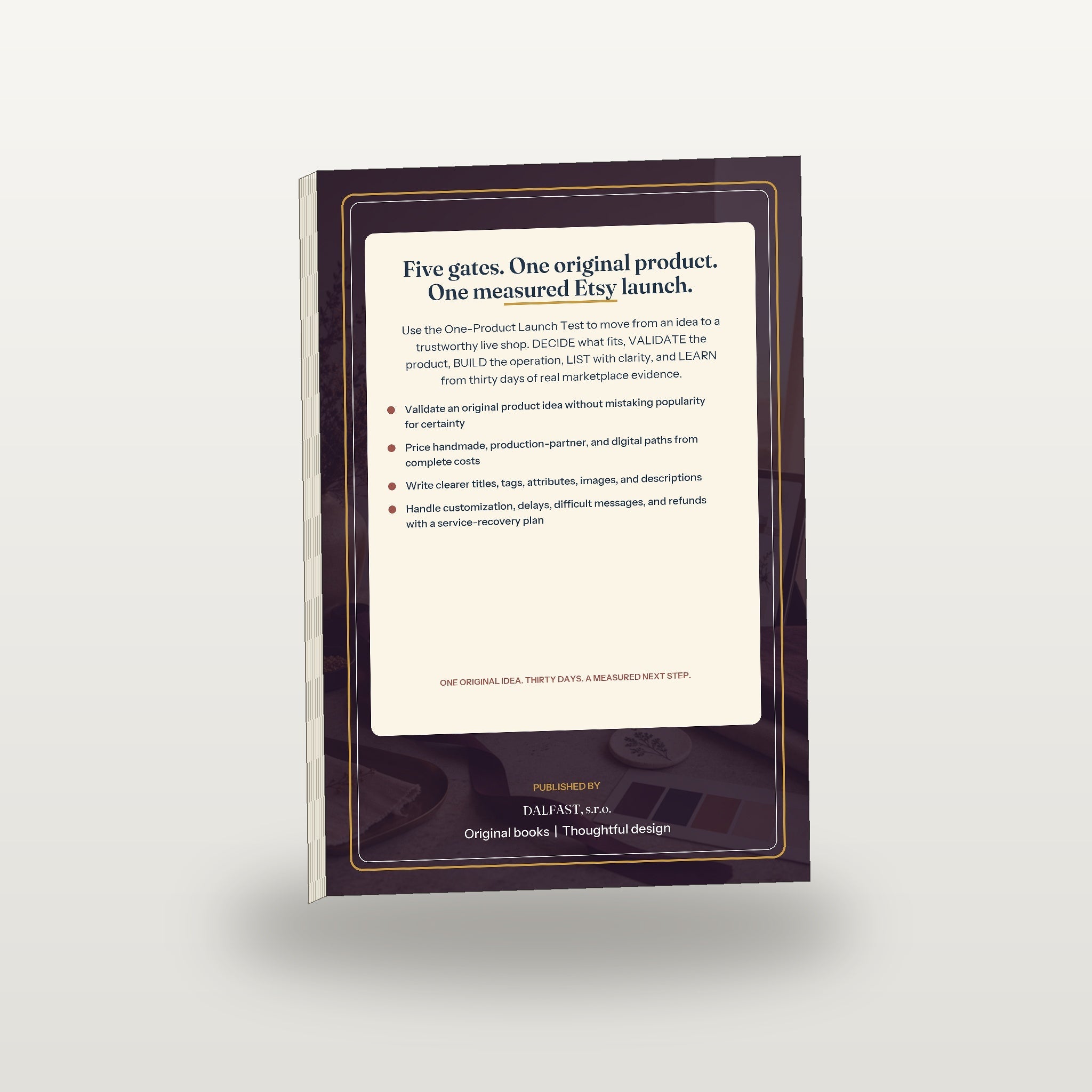 The Etsy Shop Launch 30-Day Plan back cover