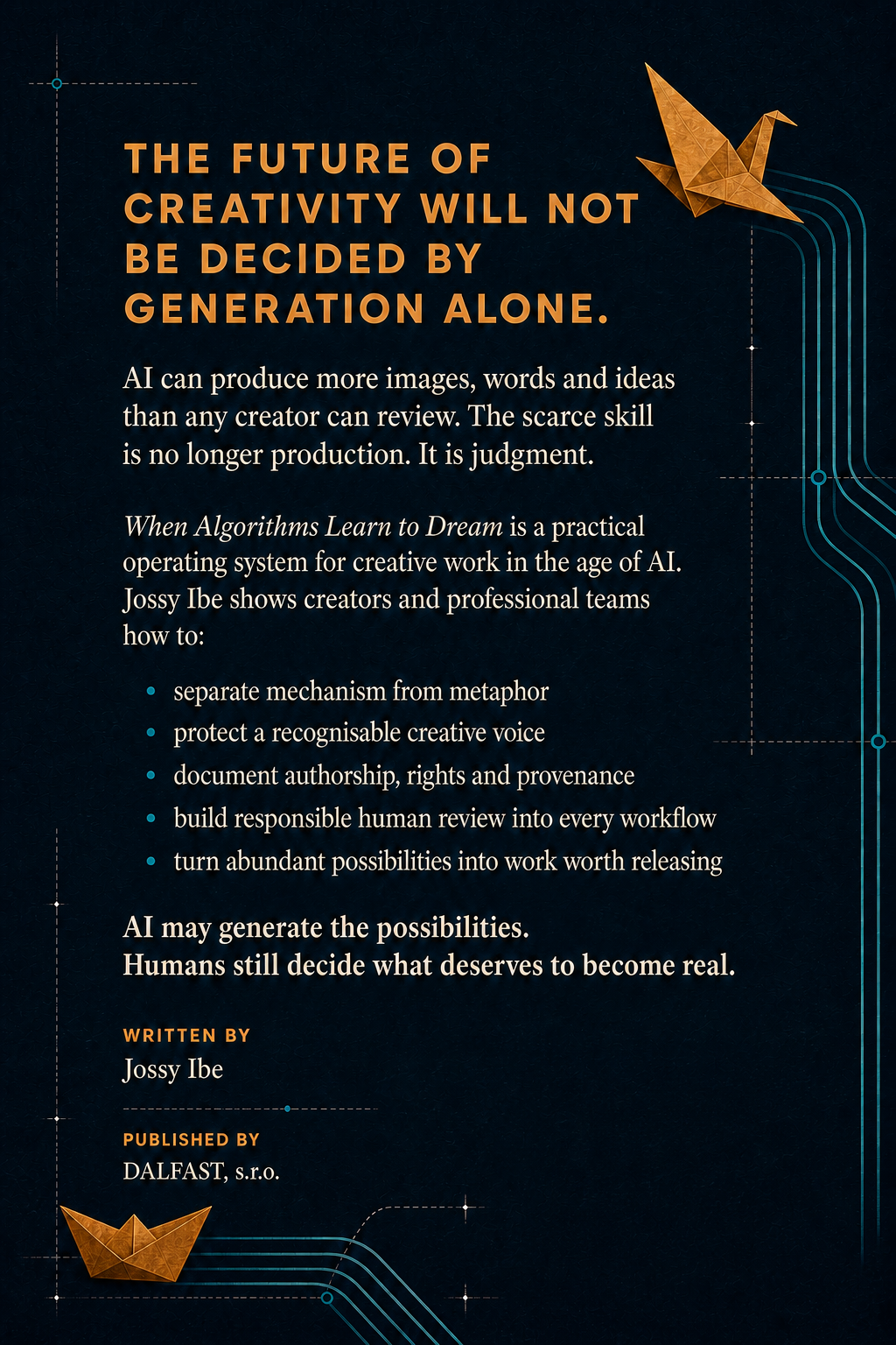 Digital back cover of When Algorithms Learn to Dream by Jossy Ibe without barcode box